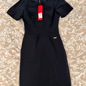 HUGO BOSS Black Midi Dress xs